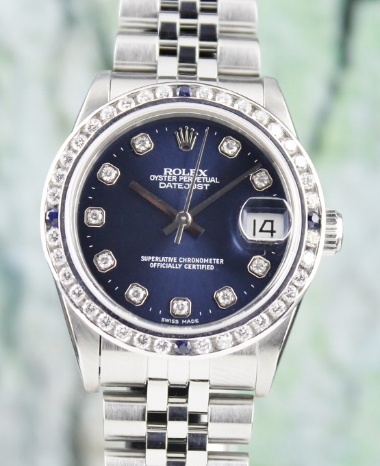(image for) A ROLEX MID SIZE STAINLESS STEEL OYSTER PERPETUAL DATEJUST / 68274